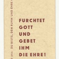 Lesezeichen mit Spruch von 1962