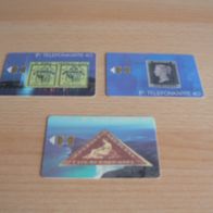 3 Telefonkarten E 01 + E 02 + E04