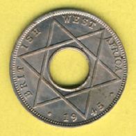 Nigeria Britisch Westafrika 1/10 Penny 1945