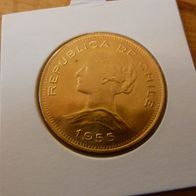 Chile 100 Pesos 1955 vz 20,36 Gramm .900er Gold Max 150.000 Ex
