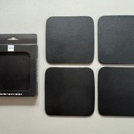 ASA Selection - 4er Set Glasuntersetzer 7835/420 - schwarz 10 x 10 cm Lederoptik