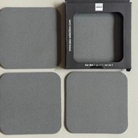 ASA Selection - 4er Set Glasuntersetzer 7837/420 - basalt 10 x 10 cm Lederoptik