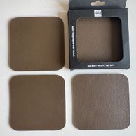 ASA Selection - 4er Set Glasuntersetzer 7833/420 - braun 10 x 10 cm Lederoptik