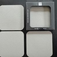 ASA Selection - 4er Set Glasuntersetzer 7836/420 - cement 10 x 10 cm Lederoptik