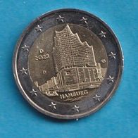 Deutschland 2 Euro 2023 D Hamburg