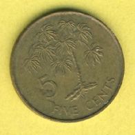 Seychellen 5 Cents 1982