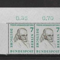 Berlin 1957, MiNr: 163 im Paar als Eckrandstück sauber postfrisch (1)