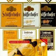 Bieretiketten "Marke Schöfferhofer" Binding-Brauerei Frankfurt Main