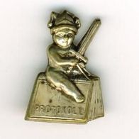 Protokoll alte Anstecknadel Badge Abzeichen