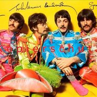 Beatles (2) -- signiertes Foto (Repro) aus Privatsammlung -al-