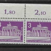 Berlin 1963, MiNr: 231 als Paar vom Oberrand sauber postfrisch (2)