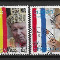 012) Vatikan 2004 Papst Mi. Nr. 1484/86 gestempelt