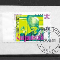 015) Vatikan 2002 Papst Mi. Nr. 1426 gestempelt auf Papier