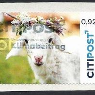 Privatpost, Citipost, Ziege, Wertstufe: 0.92 EUR, gebraucht auf Papier