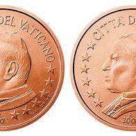 Vatikan - 4 Münzen - 2 Cent - 2002, 2003, 2004, 2005 - UNC