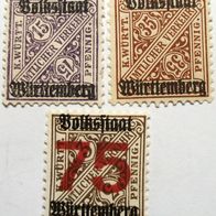 Briefmarken Volksstaat Württemberg - Amtlicher Verkehr ungebraucht