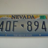 US Nummernschild Nevada - The Silver State