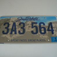 US Nummernschild South Dakota - Great Faces Great Places