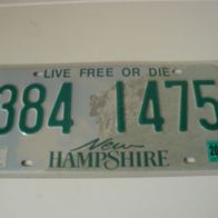 US Nummernschild New Hampshire - Live Free or Die