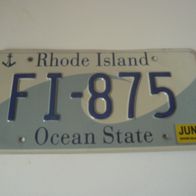 US Nummernschild Rhode Island - Ocean State