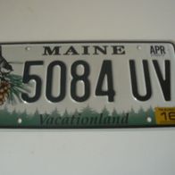US Nummernschild Maine Vacationland