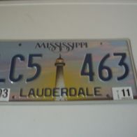 US Nummernschild Mississippi