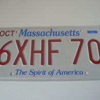 US Nummernschild Massachusetts - The Spirit of America