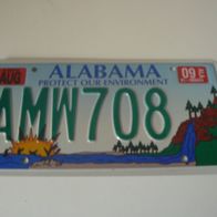 US Nummernschild Alabama - Protect our Environment