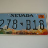 US Nummernschild Nevada - Home Means Nevada