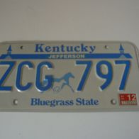 US Nummernschild Kentucky - Bluegrass State