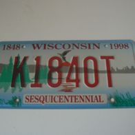 US Nummernschild Wisconsin - Sesquicentennial