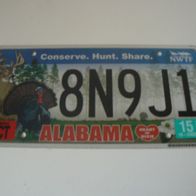 US Nummernschild Alabama - Conserve Hunt Share