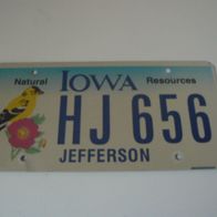 US Nummernschild Iowa - Natural Resources