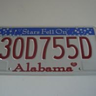 US Nummernschild Alabama - Stars Fell On