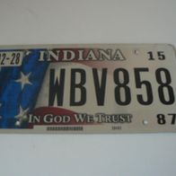 US Nummernschild Indiana - In God We Trust