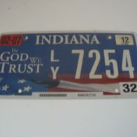 US Nummernschild Indiana - In God We Trust (Motiv 2)