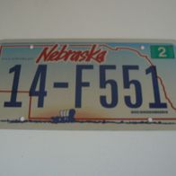 US Nummernschild Nebraska (Motiv 2)