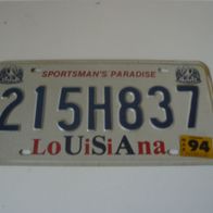 US Nummernschild Louisiana - Sportsman´s Paradise (Motiv 2)