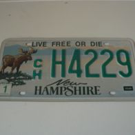 US Nummernschild New Hampshire - Live Free or Die (Motiv 2)