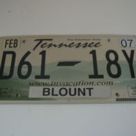 US Nummernschild Tennessee - The Volunteer State