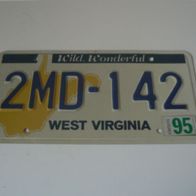 US Nummernschild West Virginia - Wild, Wonderful