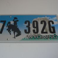 US Nummernschild Wyoming (Motiv 3)