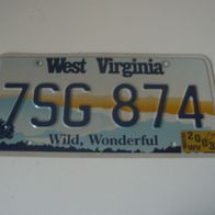 US Nummernschild West Virginia - Wild Wonderful (Motiv 2)