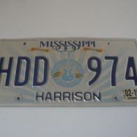 US Nummernschild Mississippi (Motiv 3)