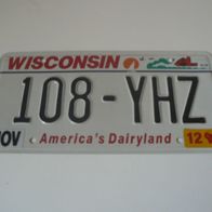 US Nummernschild Wisconsin - America´s Dairyland