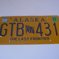 US Nummernschild Alaska - The Last Frontier