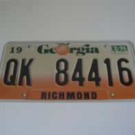 US Nummernschild Georgia (Motiv 3)