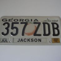 US Nummernschild Georgia ... on my mind