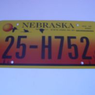 US Nummernschild Nebraska (Motiv 3)