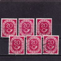 Bund MiNr. 130 Posthorn gest. eine zur Auswahl M€ 0,40 #M132b